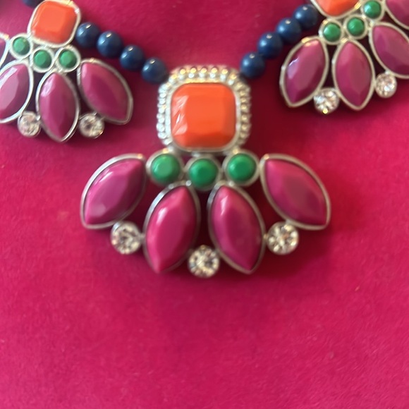 LIA SOPHIA Retired NECKLACE Adjustable CHOKER Faux Colored BEADS Faceted UNIQUE - Picture 9 of 12